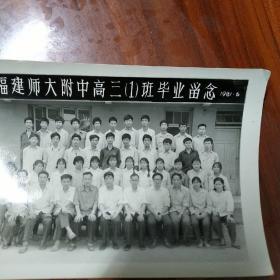 福建师大附中高三（1）班毕业留念，1981年6月，黑白照片，长17厘米宽12厘米，珍贵的历史记忆