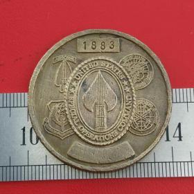 A299旧铜美国特种作战司令部1883医学协会硬币铜币铜牌铜章珍收藏