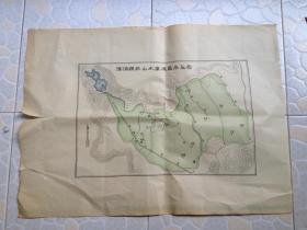 50年代 福建 漳浦县梁山水库灌区示意图