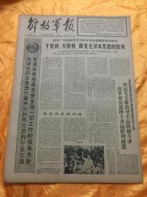 老报纸 解放军报 1966年8月17日原报 4开4版全
