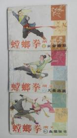 老版连环画；螳螂拳演义1、2、3---长安雪耻、义杀英杰、血染张宅（3册和售）