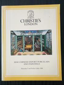 佳士得1984年7月5日伦敦 Fine chinese export porcelain and paintings