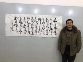 秦艺林老师手写真迹小六尺书法作品【陋室铭】180厘米*70厘米