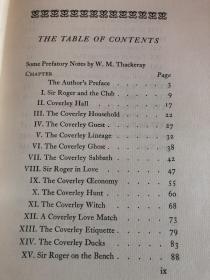 The Sir Roger De Coverley Papers（艾迪生《旁观者文选》，大师Gordon Ross插图并亲笔签名，编号限印本，手工上色，花样染色布面精装，毛边，配书匣，1945年老版）