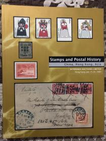 图录：Stamps and Postal History China,Hong Kong，Asia Hong Kong July 25--26,2009（ 邮品拍卖）