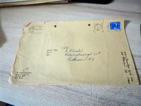 2贴荷兰邮票1956年实寄封2