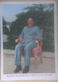 **时期上海人美出版“敬祝我们最最敬爱的伟大领袖毛主席万寿无疆”胶木板画像（挂画）