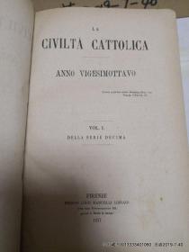 1878 1877 1886年版的法语 CIVILTA CATTOLICA 第1,3,5,册