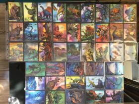 Upper Deck Dinosaurs远古入侵 恐龙2015年集换式卡牌 42张3d镭射卡全套 绝版收藏！