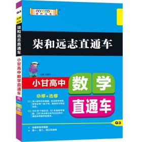 2019版柒和远志直通车小甘高中数学直通车