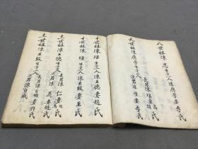 清手写族谱家谱  陳禀忠   陈氏家谱  50页100面   四方大本一册全