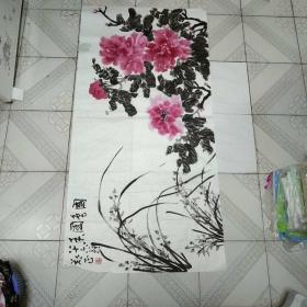 郑正花鸟画大幅     134#70厘米2