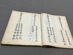 清手写族谱家谱  陳禀忠   陈氏家谱  50页100面   四方大本一册全