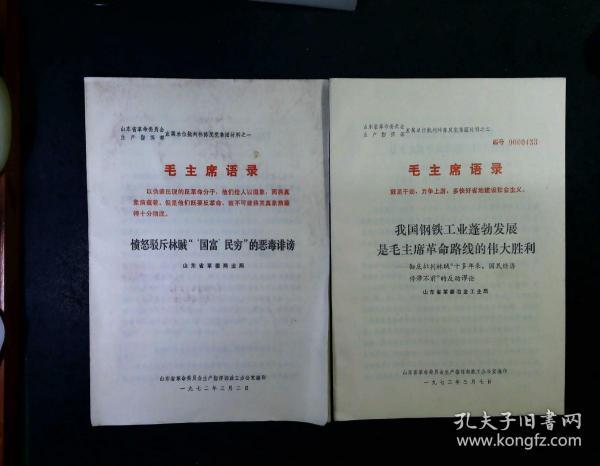 山东省革命委员会生产指挥部直属单位批判林陈反党集团材料（1-13）14本合售