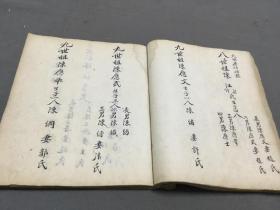 清手写族谱家谱  陳禀忠   陈氏家谱  50页100面   四方大本一册全