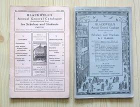 民国时期 1933-1934 BLACKWELL'S Annual General Catalogue (Second-hand & New) for Scholars and Students PART III 《布莱克威尔公司1933-1934年度为学者和学生出版的总目录 含二手和新品 第三部分 》 1934-1935 Pt. I. CLASSICS《1934-1935 第一部分》  不退不换