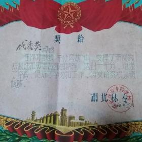 1960年奖状