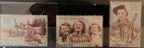 诺福克群岛邮票1995二战胜利日3枚全新士兵女孩飞机