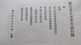 历代名人生卒年表——附历代帝王、闺秀、高僧生卒年表——商务印书馆1930.10初版初印——大32开精装