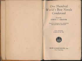 【精装毛边本《One Hundred World's Best Novels Condensed》（世界百佳小说选）】（Blue Ribbon Books1931年英文版）