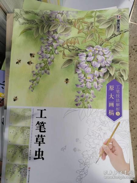 墨点 工笔技法解析与原大画稿 工笔草虫  正版