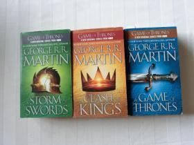 英文版·冰与火之歌系列：GEORGERR MARTIN A CLASH OF（ KINGS+SWORDS+CROWS）（国王+剑+乌鸦）3本合售