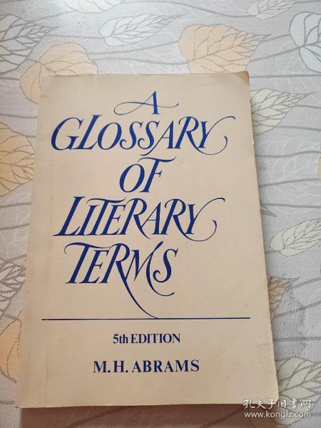 A Glossary Of Literary Terms