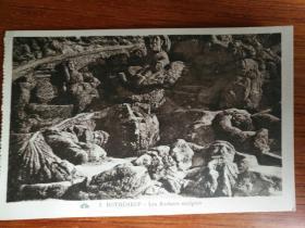 法国20世纪初明信片：圣马洛――雕塑的岩石
