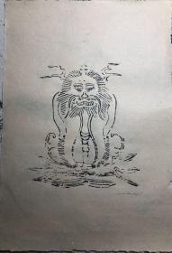 木版年画 狮子王（23×34）老版新印