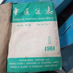 中医杂志，1981年1一12期，第22卷