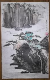 手绘真迹国画：秦东亮山水画1（四尺三开）