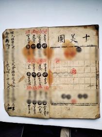 象棋高人实战手稿本，一本，山中人评：“时逢七夕无聊书于双庙市之客阳和之自识”此书于重庆万州区买到，双庙应该是指四川省达州市达川区双庙镇，与万州毗邻