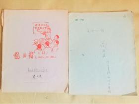 六十年代年南京文物管理委员会开会笔记2本