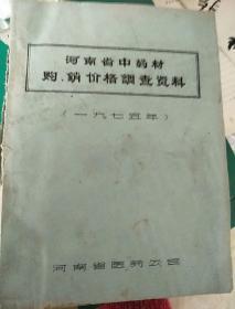 河南省中药材购、销价格调查资料