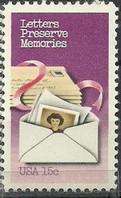 美国 1980 写信日（红丝带信封）