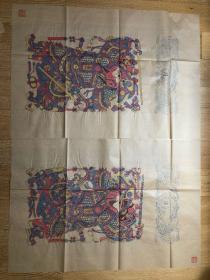 木版年画  鞭锏门神（84×56）cm