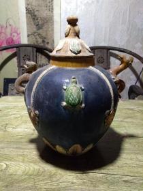 高古陶器盖罐