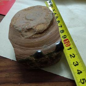 宋代褐色瓷片<少见丶釉满丶开裂>