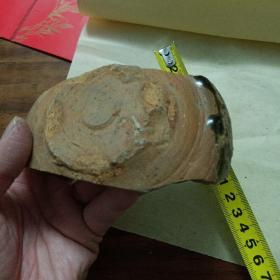 宋代褐色瓷片<少见丶釉满丶开裂>