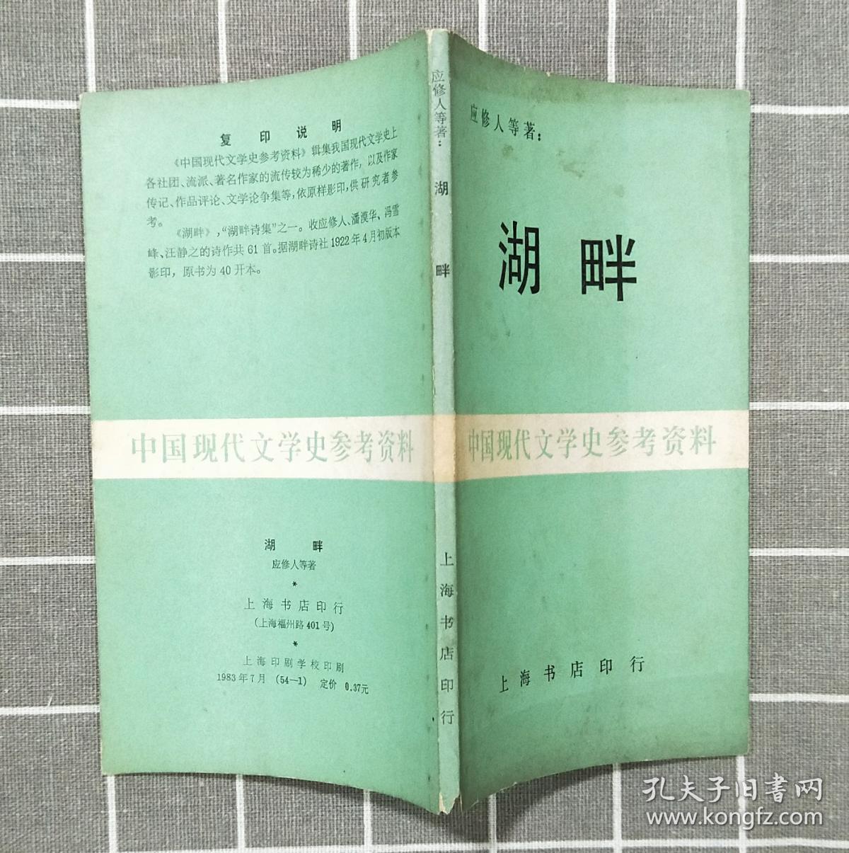 《湖畔》（中国现代文学史参考资料）    1983年
