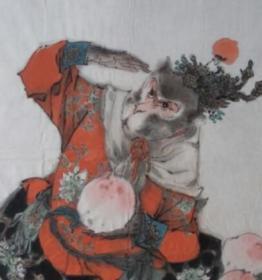 杨秋宝，上海著名画家杨秋宝美猴王34X33