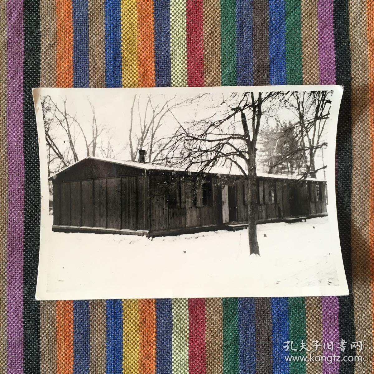 德国二战时期 雪景木屋珍贵老照片 原版