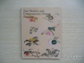 香港苏富比 1999年10月31日 秋拍 优秀的中国近现代书画精品拍卖图录 （封面吴湖帆四时佳菓手卷）张大千 春山积雪、张大千黄澥幽栖图、张大千五湖亭一角，张大千1981年作水殿风微、张大千1965年作摩詰山园即景、张大千瑞士纪游、傅抱石1960年作深岭赏瀑图、顾麟士仿古山水十二开、徐悲鸿1938年作钟馗、徐悲鸿1941作狮、张大千簪花图、张大千76岁自画像、冯超然秋山行旅手卷