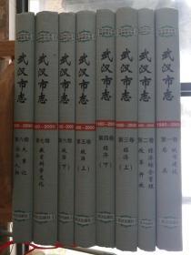 武汉市志（1980-2000）【精】共8卷 第一卷（总类 城市建设）第二卷（改革开放 经济综合管理）第三卷（经济 上）第四卷（经济 下）第五卷（政治 上）第六卷（政治 下）第七卷（教育科学文化）第八卷（社会 文化 大事记）