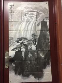 孟伟哉旧藏：江苏省国画院山水画研究所所长 华拓 山水作品一幅（孟伟哉上款）尺寸130Ｘ67.5厘米 保真出售非诚勿扰！