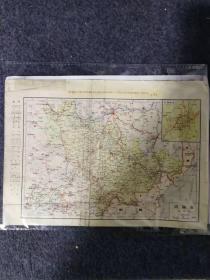 老地图 吉林省地图1966年 16开本大小
