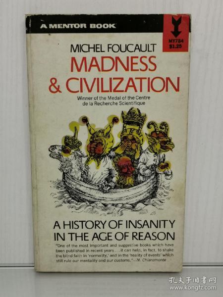 疯狂与文明：人类理性时代的疯狂史 Madness & Civilization：A History of Insanity in the Age of Reason by Michel Foucault （世界史）英文原版书