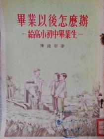 毕业以后怎么办 1955.4初版 发行量14000册