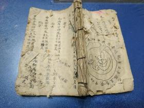 江西赣州风水大师《地理营造诀》小开本手抄本未刊稿一厚册，地理秘籍，内容精审，图文并茂，密密麻麻抄满，堪舆地势，来龙去脉一一阐述，阴阳八卦五行炉火纯青运用，实战性强、上手极易，秘笈珍本，玄妙莫测。前后数页或缺，赣南堪與派重要文献。