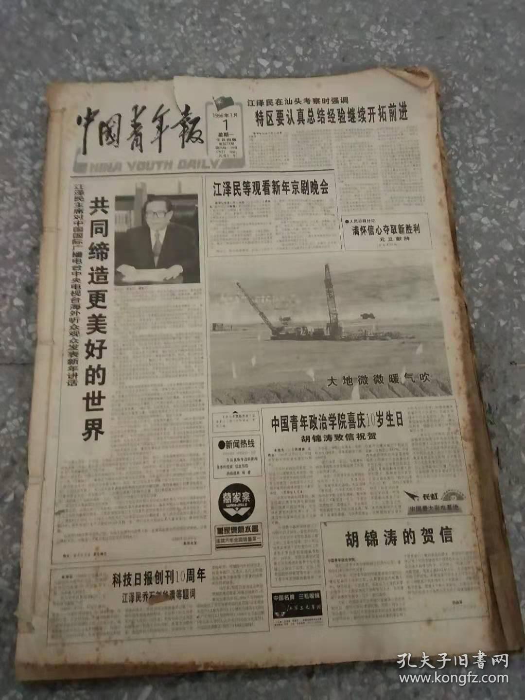 中国青年报 1996 1月 1-31日 原版报合订